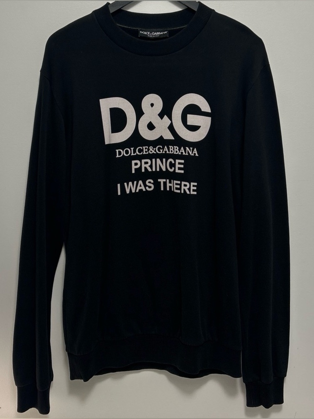 Rare Vintage Dolce & Gabbana “Prince I Was There” Crewneck Sweatshirt